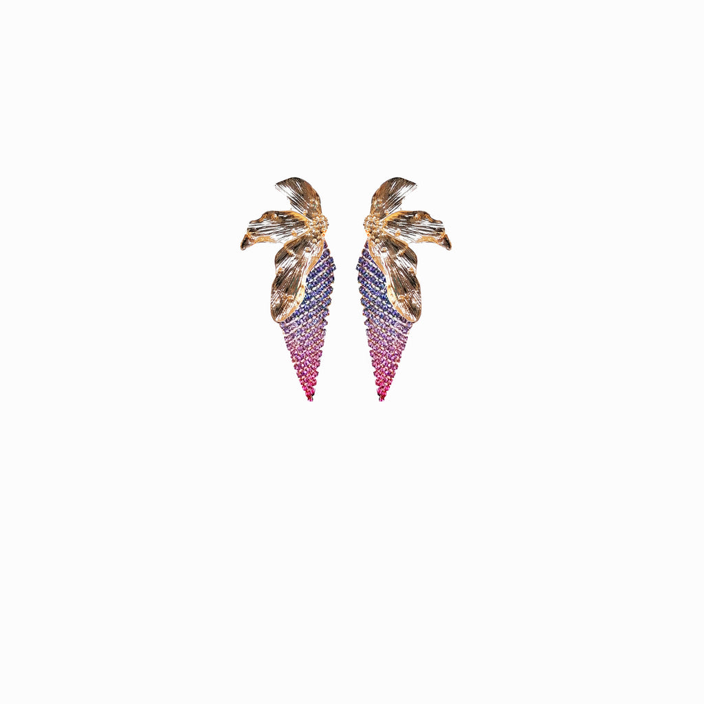 Ophelia pink purple gradient earrings