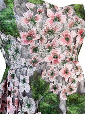 Gardenia floral lace bustier dress