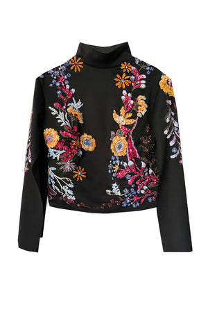 leonie floral embroidery top