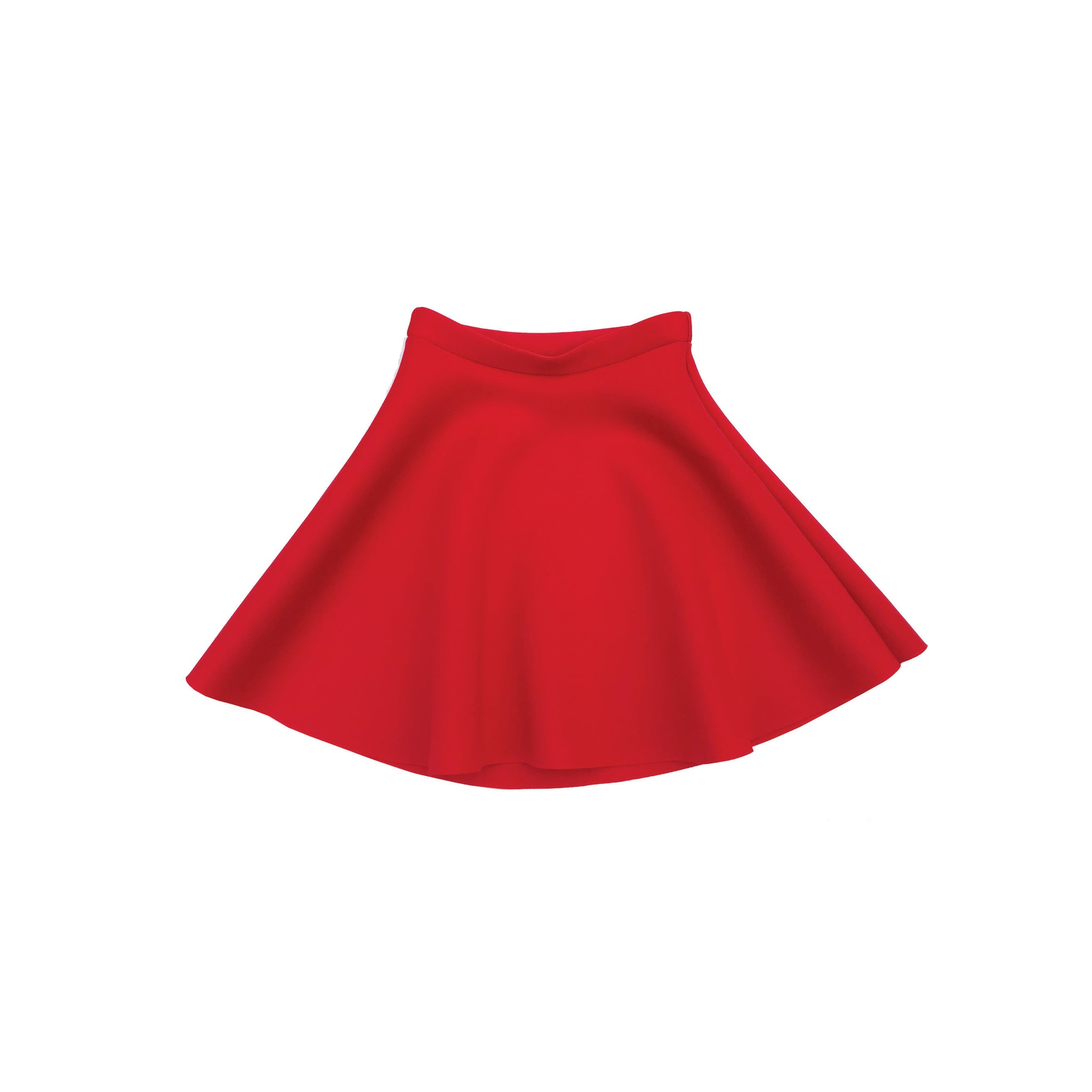 Flare neo red skirt