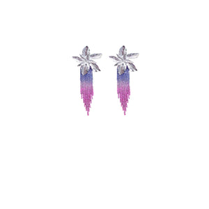 Silver exotica earrings